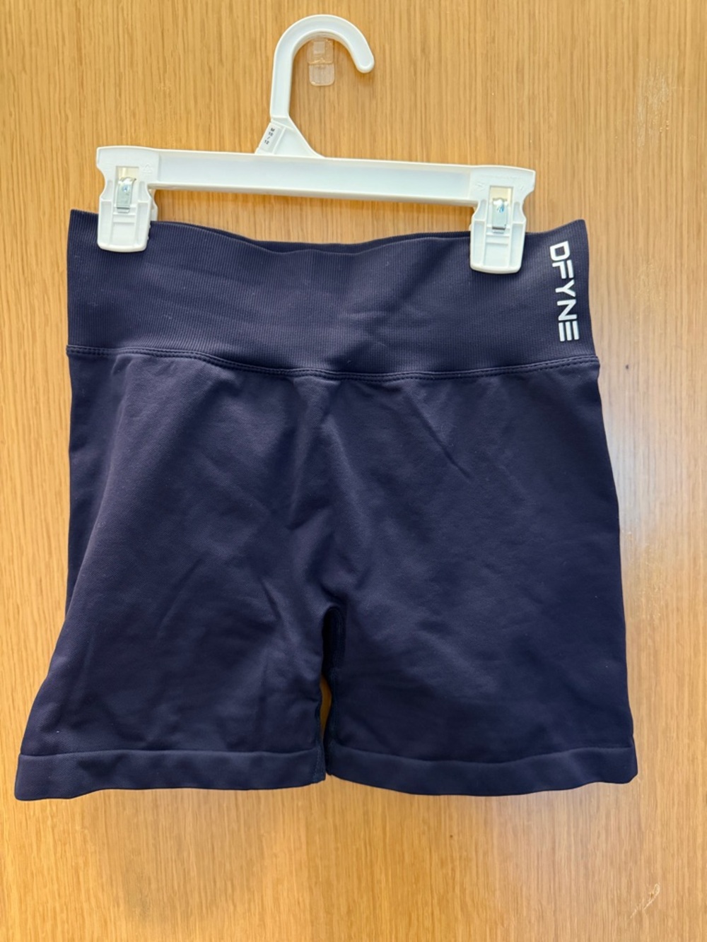 DFYNE Navy High-Rise Bike Shorts for Women